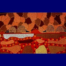 Aboriginal Art Canvas - D  Hume-Size:70x152cm - H
